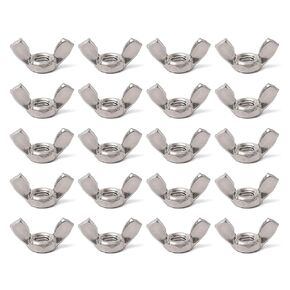 20PCS 3/8"-16 Wing Nuts,304 Stainless Steel Wing Nuts Butterfly Nut Fasteners Parts Screws Hand Twist Tighten Ear