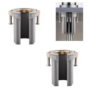 Faucet Fixing Nut, 2 PCS Plastic Faucet Lock Nuts Kitchen Faucet Fixing Nuts Faucet Anti-loosening Nut Hot Cold Water Faucet Lock Nuts for Kitchen Bathroom (Gray)