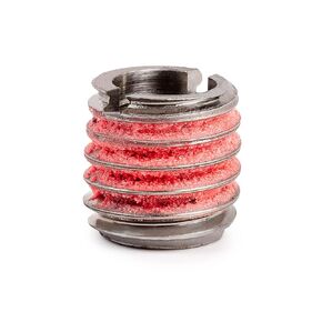 E-Z Lok Externally Threaded Insert, 303 Stainless Steel, 1/4"-20 Internal Threads, 7/16"-14 External Threads, 0.437" Length, Made in US