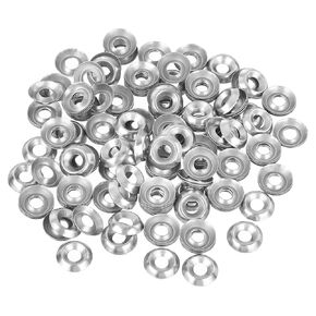 uxcell #8 304 Stainless Steel Cup Washer Countersunk, 300pcs Countersunk Finish Washers for Screw Bolt