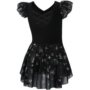 DIPUG Ballet Leotards for Girls with Skirt Shiny Toddler Dance Leotard Butterfly in Saudi Arabia