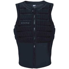 Watersports - Surf Kitesurf & Windsurfing Mens Majestic Front Zip Impact Vest Top - Black - Easy Stretch
