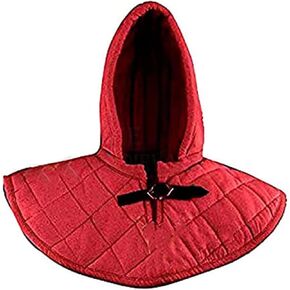 Gambeson Hoodie Gambeson Cotton Hood with Coller SCA Costume Armor Medieval Cotton Hood with Coller SCA LARP by ITS Medieval