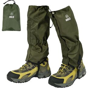 Leg Gaiters, 100% Waterproof and Durable, Hiking Gaiters with Adjustable Rubber Foot Strap for Snow and Mud Protection