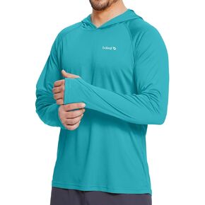 BALEAF Men's Sun Protection Hoodie Shirt UPF 50+ Long Sleeve UV SPF T-Shirts Rash Guard Fishing Swimming Lightweight