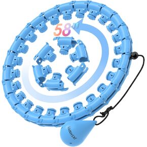 Weighted Hula Circle Hoops for Adults Weight Loss, Infinity Fit Hoop Plus Size, 30 Detachable Links, Exercise Hoop for Women and Beginners
