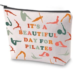 ZJXHPO Pilates Lover Gift Pilates Coach Trainer Instructor Appreciation Gift It's A Beautiful Day For Pilates Makeup Bag With Zipper Yoga Pilates Gift (BL Pilates)
