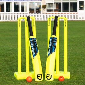 NWS Backyard Cricket Sets | Kwik Cricket | Bats, Stumps, Bails, Balls and A Carry Bag [3 Sizes]