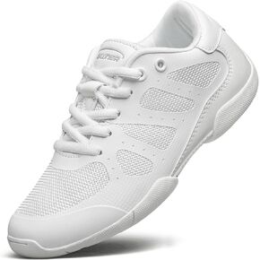 Girls Cheer Shoes White Cheerleading Dance Shoes Kids Athletic Training Tennis Shoes Youth Competition Sneakers