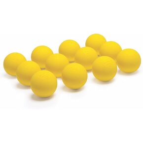 Champion Sports Lacrosse Balls: Official Size Sporting Goods Equipment for Professional, College & Grade School Games, Practices & Recreation - NCAA, NFHS and SEI Certified - Pack of 12 - Yellow