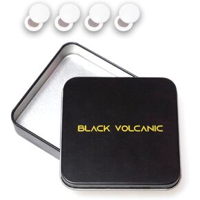Black Volcanic- Race Bib Magnets Black and White Running bib magnets, Cycling, Triathlon with Metal Case