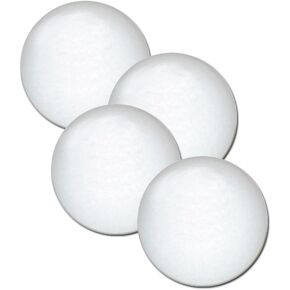 Fat Cat Foosball/Soccer Game Table Soccer Balls: 36 mm Regulation Size Foosballs, Solid White, 4 Pack
