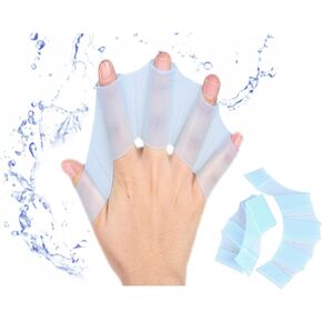 Silicone Swimming Gloves Swim Flippers Gear Fins Hand Webbed Palm Finger Frog Type Webbed Aquatic Training Water Resistance Fitness Paddle Aerobics Snorkeling for Men Women