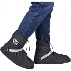 GARGOYLE BELLS Waterproof Rain Cover Boot Non-Slip Shoe Covers with Zipper and Reflector Heavy Duty Reusable Rain Boots for Men Women