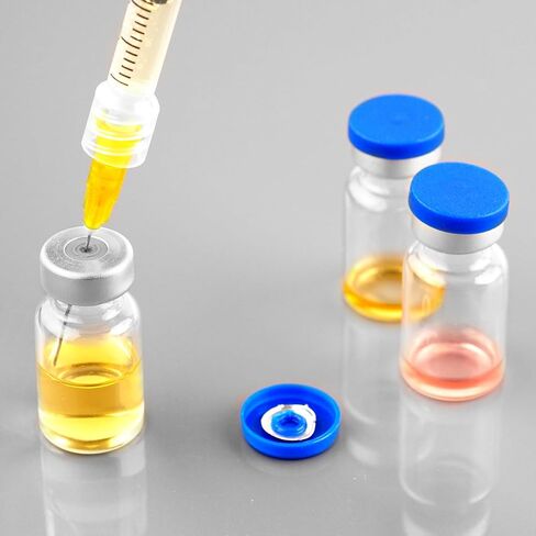 2ml Sealed Vials with Self Healing Injection Port and Plastic-Aluminum Flip Caps,Glass Empty Vials for Injection 10 Pack in Kuwait