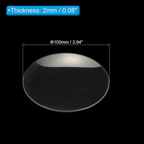 PATIKIL 100mm Diameter Watch Glass, 5 Pack Beaker Cover Smooth Edges Chamfered Arc for Laboratory, Transparent in Saudi Arabia