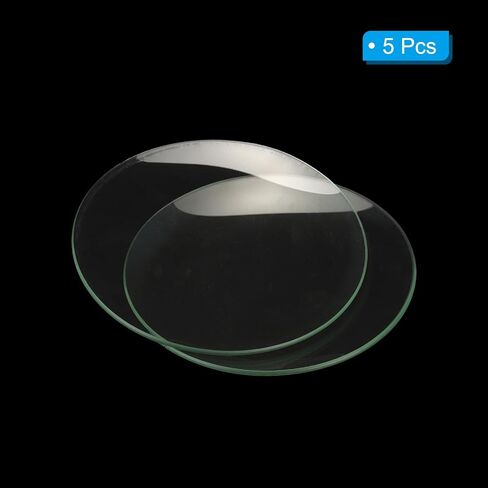PATIKIL 100mm Diameter Watch Glass, 5 Pack Beaker Cover Smooth Edges Chamfered Arc for Laboratory, Transparent in Saudi Arabia