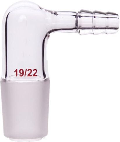 Glass 90 Degree Vacuum/Gas Adapter, Borosilicate Glass Bent Inlet Adapter with 24/40 Inner Joint for Laboratory Lab Supply in Saudi Arabia