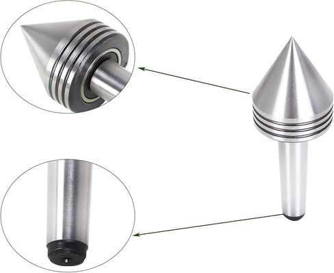 Live Center MT2 60 درجة 2-1/2 x 1-11/16 مناسب لأعمال المخرطة المعدنية باستخدام الحاسب الآلي in Saudi Arabia