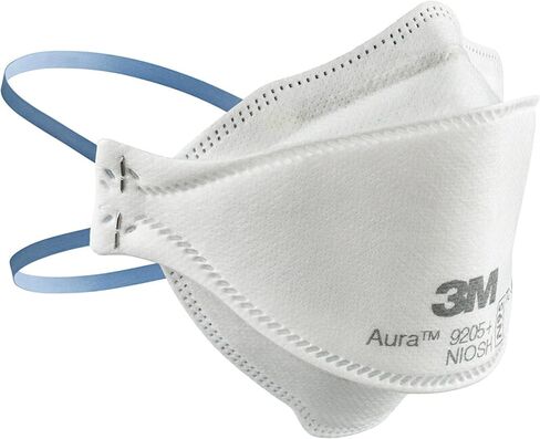 3M Aura Particulate N95 Respirator 9205+, Flat Fold Lightweight Design, Non-Valved, 20 Count (Pack of 1) in Saudi Arabia