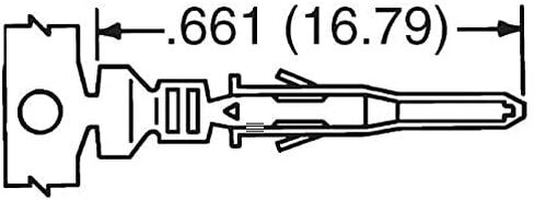 (30 زوجًا) دبوس موليكس ذكر وأنثى، Mini-Fit Jr. TM، موصل دبوس الاتصال، موضع واحد، مجعد، مستقيم، حامل كابل، 16.8 مم طول × 4.5 مم ارتفاع × 3.6 مم عمق in Kuwait