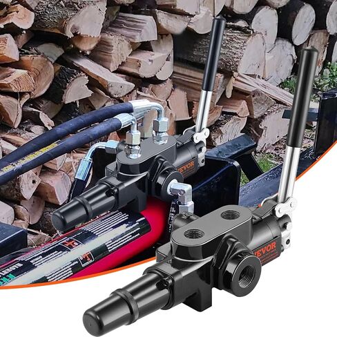VEVOR Hydraulic Log Splitter Valve 1 Spool, 25 GPM Hydraulic Directional Control Valve, 3626PSI Hydraulic Loader Valve, Hydraulic Joystick Control Valve for Small Tractors, Loaders, Log Splitter in Saudi Arabia