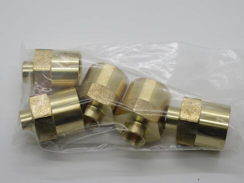 Brass Reducing Coupler, Female x Female Reducer, 1/2" Female x 1/8" Female NPT, (5 Pack) in Saudi Arabia