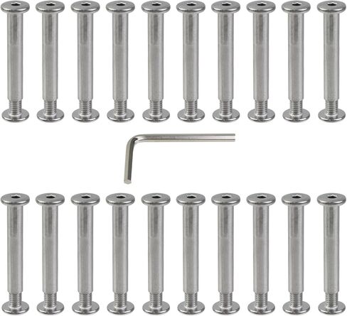 20 Sets M3×4mm Silver Binding Post Screw Φ4×25mm Screw Rivets Stainless Steel Barrel Nuts and Bolts for Photo Album, DIY Accessories, Furniture in Saudi Arabia