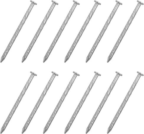 uxcell 25Pcs Fence Deck Nails, 1 9/16 Inch 304 Stainless Steel Spiral Deck Nail Spiral Shank Spikes for House Floor Repairing Wall Woodworking, Silver in Saudi Arabia