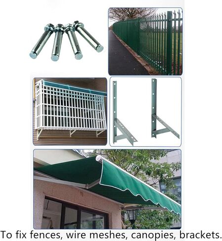 M10 x 80 mm External Hex Expansion Bolts Screws Sleeve Anchors, 304 Stainless Steel, 4Pcs in Saudi Arabia