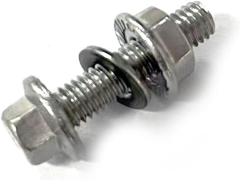 30 Sets M6x1.0-16mm Flanged Hex Head Bolts, Flange Hexagon Screws, Hanger Bolts,Stainless Steel 18-8 (304), M6 Flange Bolt and Nuts,Washer for Securing Exhaust Components (M6x16mm) in Saudi Arabia