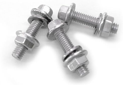 30 Sets M6x1.0-16mm Flanged Hex Head Bolts, Flange Hexagon Screws, Hanger Bolts,Stainless Steel 18-8 (304), M6 Flange Bolt and Nuts,Washer for Securing Exhaust Components (M6x16mm) in Saudi Arabia