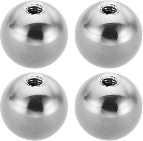 PATIKIL M4x16mm Ball Nuts Knob, 4 Pcs Female Thread 304 Stainless Steel Round Blind Hole Screw Cap Cover for Lighting Machinery DIY Decoration, Silver in Saudi Arabia