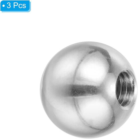 PATIKIL M4x15mm Ball Nuts Knob, 3 Pack Female Thread 304 Stainless Steel Round Blind Hole Screw Cap Cover for Lighting Machinery DIY Decoration, Silver in Saudi Arabia