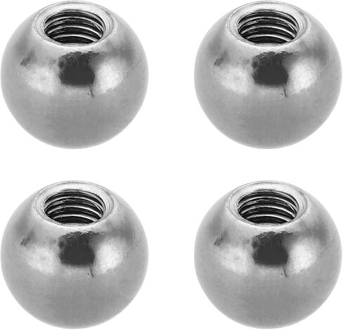PATIKIL M4x16mm Ball Nuts Knob, 4 Pcs Female Thread 304 Stainless Steel Round Blind Hole Screw Cap Cover for Lighting Machinery DIY Decoration, Silver in Saudi Arabia