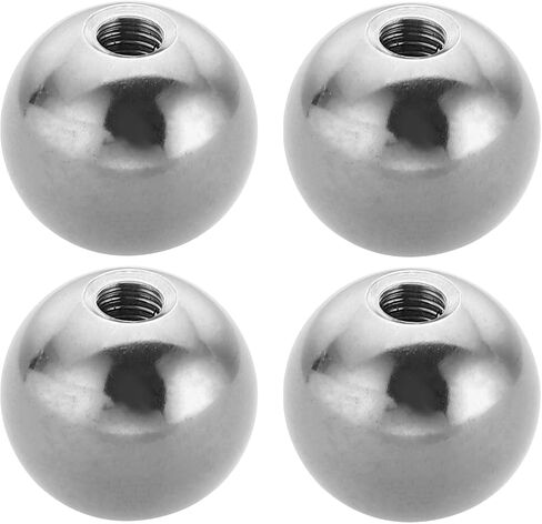 PATIKIL M4x16mm Ball Nuts Knob, 4 Pcs Female Thread 304 Stainless Steel Round Blind Hole Screw Cap Cover for Lighting Machinery DIY Decoration, Silver in Saudi Arabia