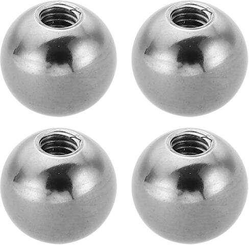 PATIKIL M4x16mm Ball Nuts Knob, 4 Pcs Female Thread 304 Stainless Steel Round Blind Hole Screw Cap Cover for Lighting Machinery DIY Decoration, Silver in Saudi Arabia