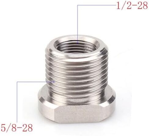 2 Pack Aluminum Thread Protector, 1/2 x 28 Convert to 5/8x24 with O-Ring,Black in Kuwait