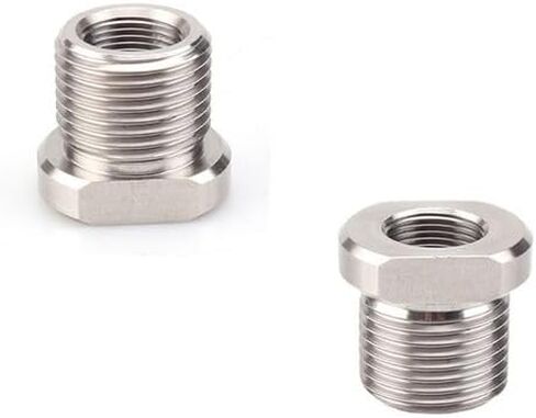 2 Pack Aluminum Thread Protector, 1/2 x 28 Convert to 5/8x24 with O-Ring,Black in Kuwait