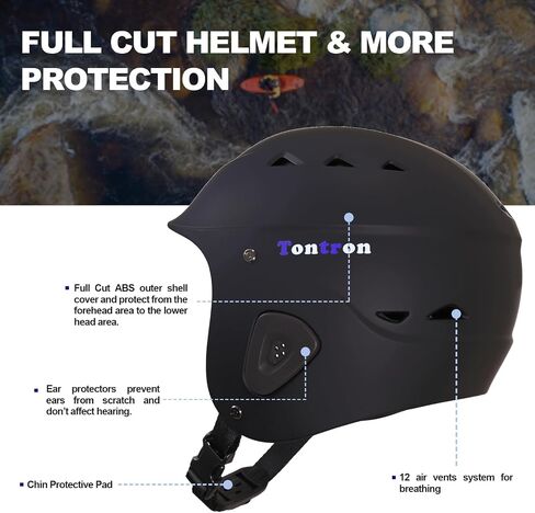 Tontron Sailonger Adult Full Cut Whitewater Kayaking Rafting Paddling Watersports Helmet in Saudi Arabia