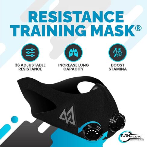 TRAININGMASK - 2.0 Turn Flow - Resistance Training Mask® - Fitness Mask, High Altitude Mask, Workout Mask in Saudi Arabia