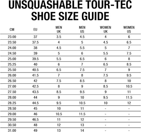 حذاء Tour-TEC للاسكواش غير قابل للسحق - تم تصميمه واختباره خصيصًا للعبة الاسكواش - حذاء الاسكواش المتخصص الأكثر تقدمًا تقنيًا في العالم in Kuwait