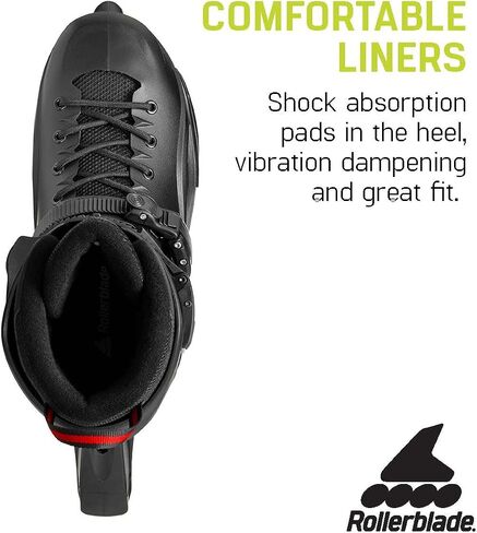 Rollerblade RB 80 Men's Urban Inline Skate, Black and Red in Kuwait