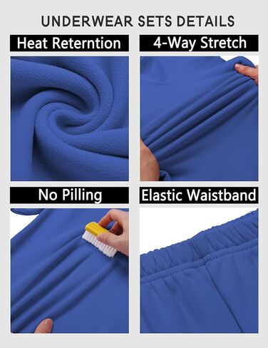 Arshiner Girls Thermal Underwear Set Long Johns Fleece Lined Kids Base Layer Top Bottom in Saudi Arabia