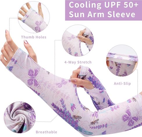 FISHEAL Sun Protection Gardening Sleeves - Women Men UV UPF 50+ Cooling Arm Sleeves with Thumbholes Farming Fishing Outdoors in Saudi Arabia