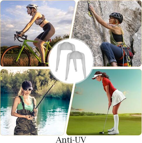 2 Pack Cooling Shawl Arm Sleeves UV Protection Sun Sleeves Sun Protection Arm Sleeve with Finger Hole for Women in Saudi Arabia