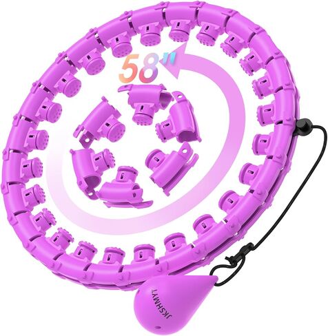 Weighted Hula Circle Hoops for Adults Weight Loss, Infinity Fit Hoop Plus Size, 30 Detachable Links, Exercise Hoop for Women and Beginners in Kuwait