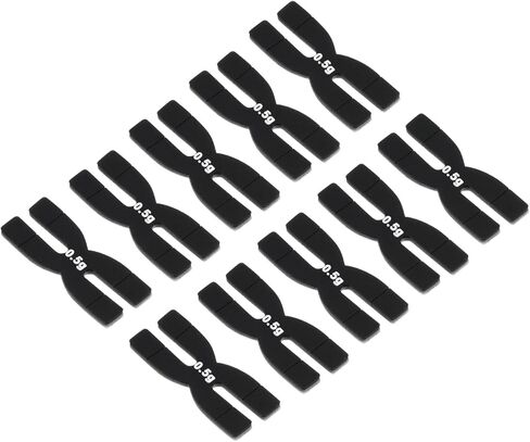 PATIKIL 0.5g Racket Weight Balance Strips, 10 Pack Silicone Badminton Racquet Weighted Tapes, Black in Saudi Arabia
