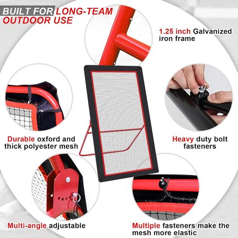 Lacrosse Rebounder Volleyball Rebounder Net 7 x 4 ft Adjustable Baseball Rebounder Sport Ball Bounce Back Screen Pitch Back Trainer Practice Equipment for Throwing Shooting Hitting Pitching in Saudi Arabia