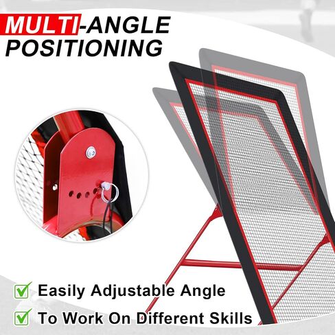 Lacrosse Rebounder Volleyball Rebounder Net 7 x 4 ft Adjustable Baseball Rebounder Sport Ball Bounce Back Screen Pitch Back Trainer Practice Equipment for Throwing Shooting Hitting Pitching in Saudi Arabia